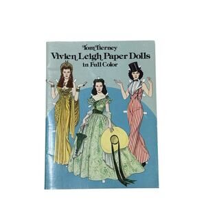 Vtg Tom Tierney Vivien Leigh Paper Dolls In Full Color (Uncut) Circa 1981